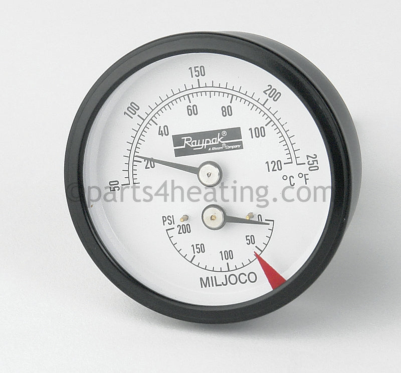 Raypak T+P Gauge 0- Psi - Part Number: 007399F