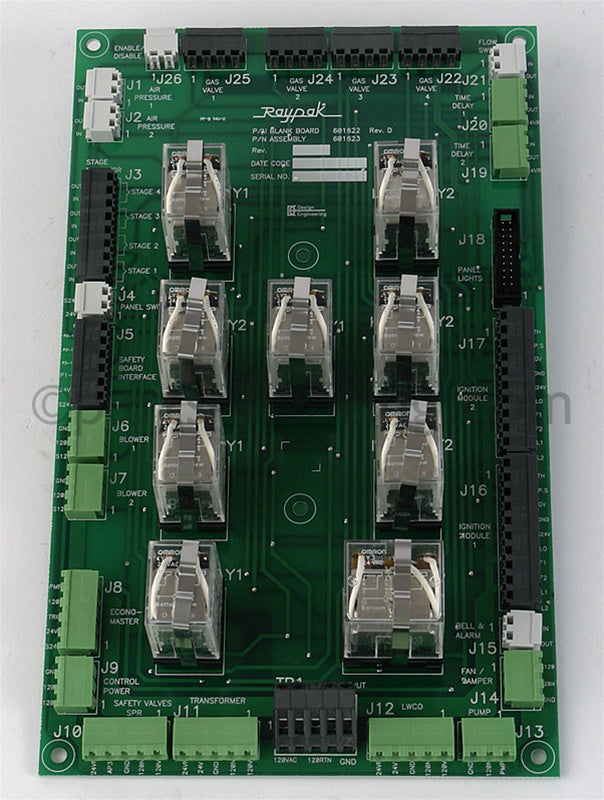 Raypak Printed Circuit Board Cpw - Part Number: 007903F