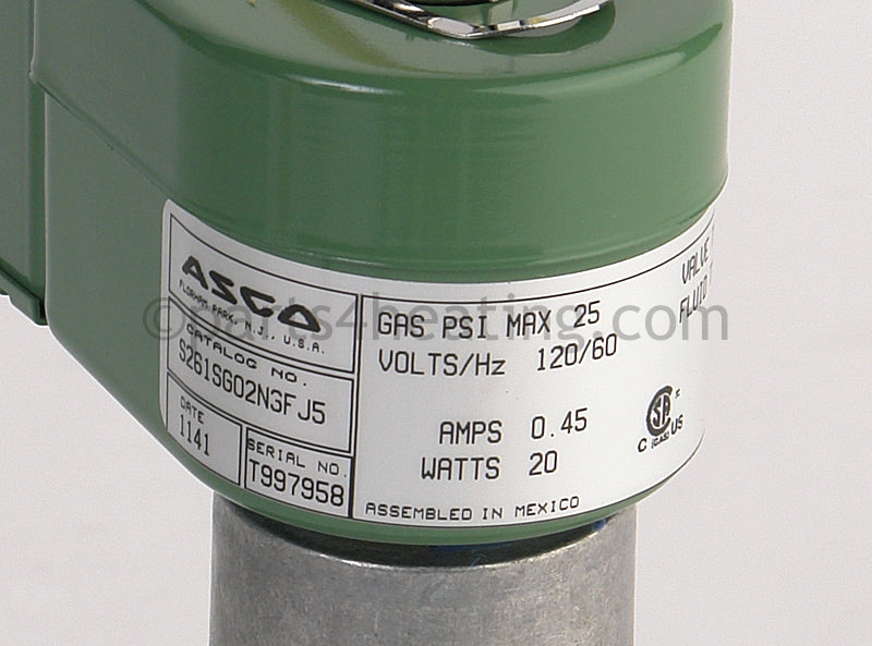 Raypak Solenoid Safety Shut Off Valve Pro (Optional) - Part Number: 011909F