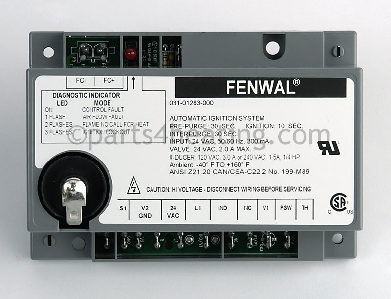 Fenwal Controls Inc. Ignition Control 24 Vac Dsi W/Blower Relay Csa - Part Number: 031-01283-000