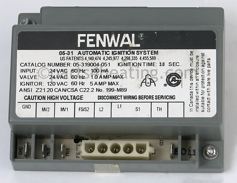 Fenwal Controls Inc. Ignition Control Board - Part Number: 05-319004-051