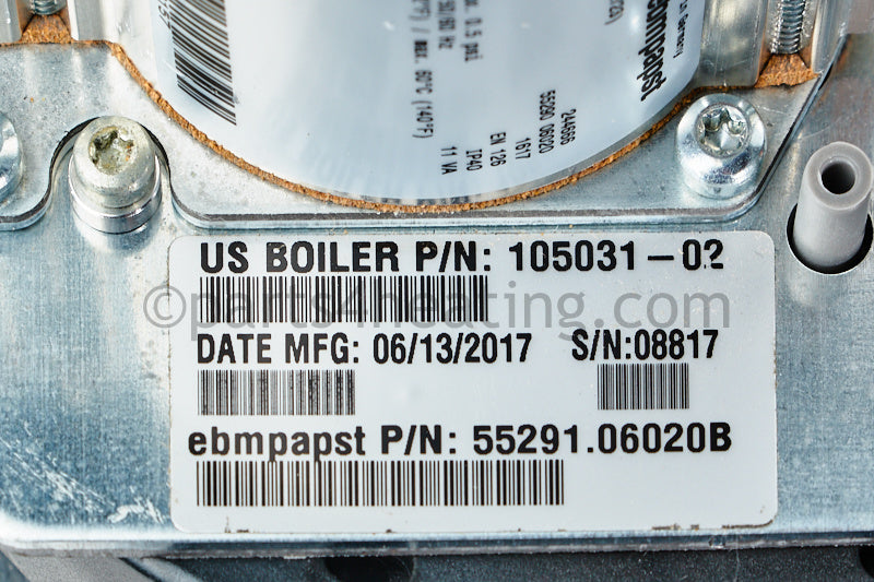 Burnham Blower/Gas Valve Assy - 180 - Part Number: 105031-02