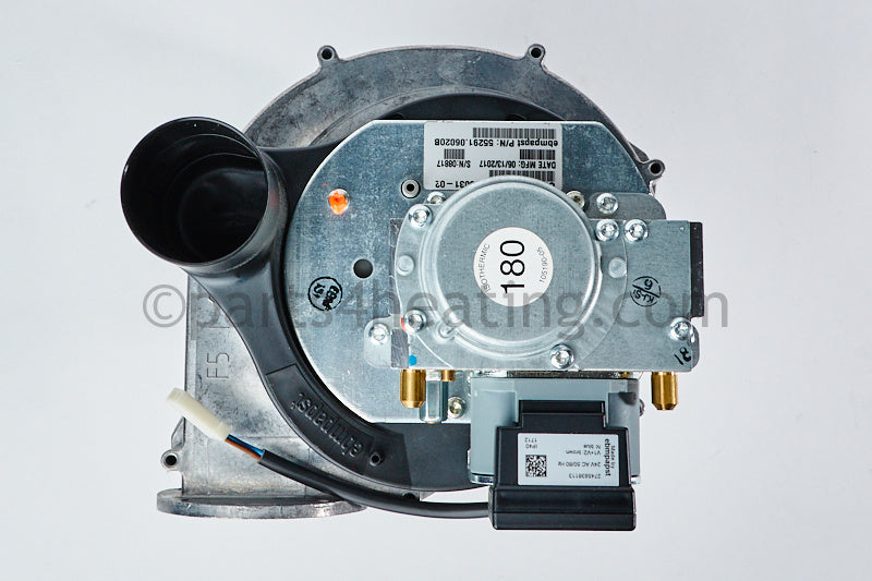Burnham Blower/Gas Valve Assy - 180 - Part Number: 105031-02