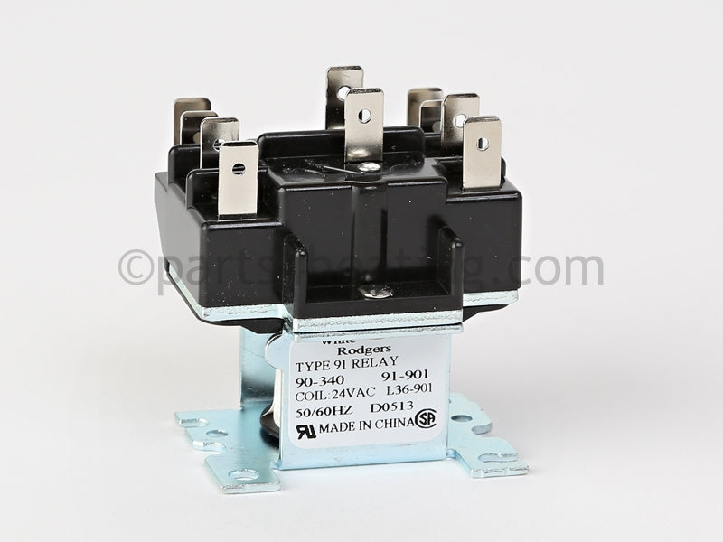 Reznor RDF SC SCA SCB SCE SSCBL SSCDBL CRG CRGB CRGBL CRP HCRG HCRGB HCRP HRG HRGB HRP HRPB HRPD PGBL RG RGB RGBL RP RPB RPBL RPDBL Blower Relay/2-Speed Motor, Essex 91-102006-1300, 24V - Part Number RZ110656