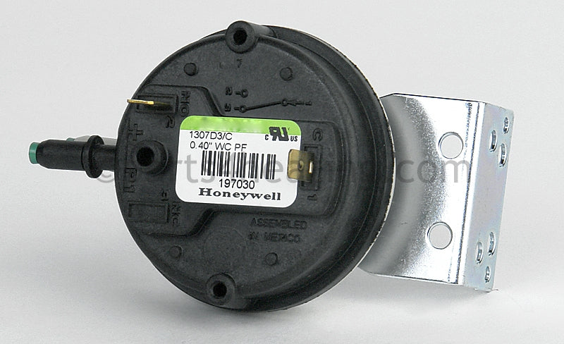 Reznor Pressure Switch, 0 To 6000 Ft., 0.40 In. W.C., Green - Part Number RZ197030