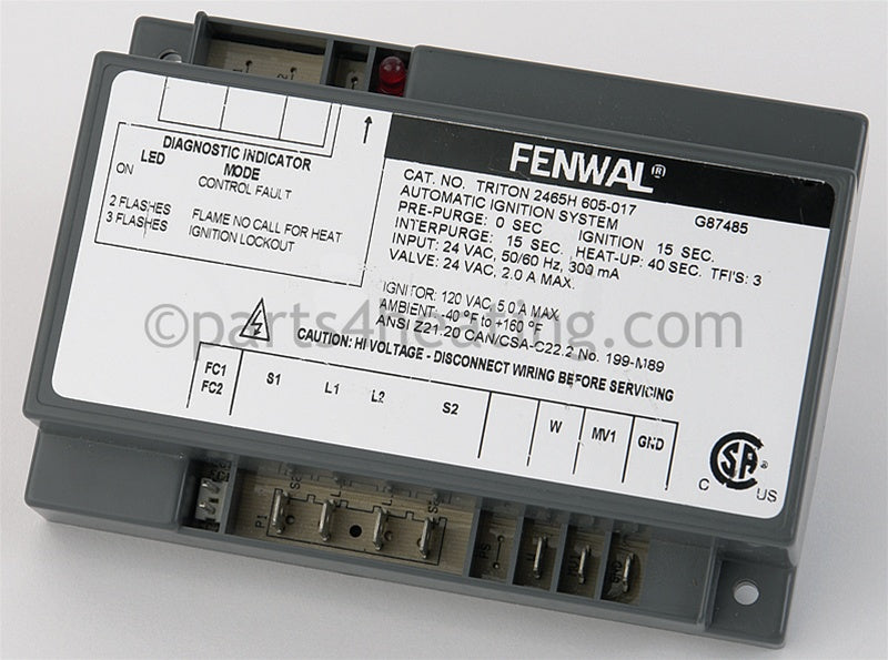 Fenwal Controls Inc. Ignition Control Board - Part Number: 2465H605-017