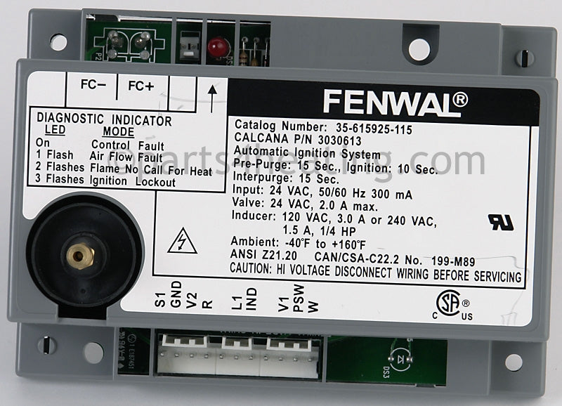 Fenwal Controls Inc. Ignition Control Board &lt;/Span&gt; - Part Number: 3030613 &lt;/SPAN&gt; &lt;SPAN STYLE=&#39;COLOR: GREEN; FONT-WEIGHT:BOLD&#39;&gt;