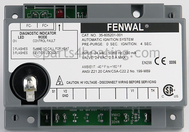 Fenwal Controls Inc. Ignition Control Board - Part Number: 35-605201-001