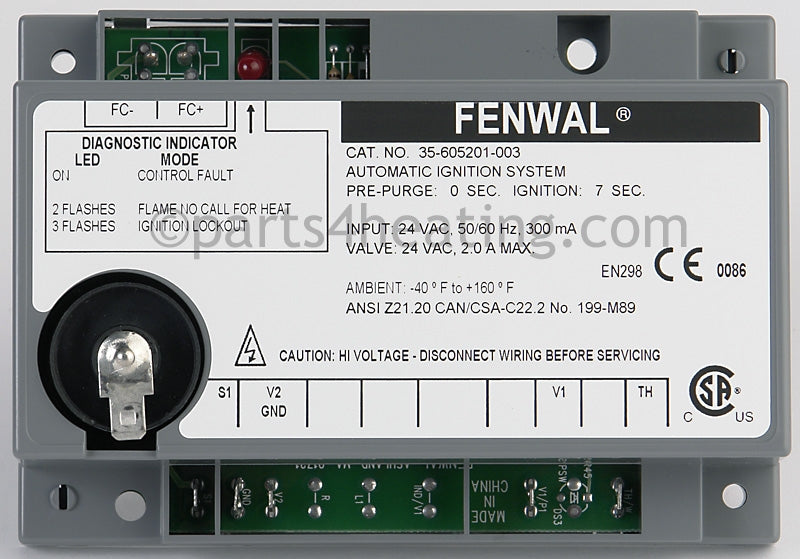 Fenwal Controls Inc. Ignition Control Board - Part Number: 35-605201-003