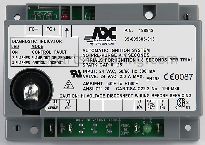 Fenwal Controls Inc. Ignition Control Board - Part Number: 35-605305-013