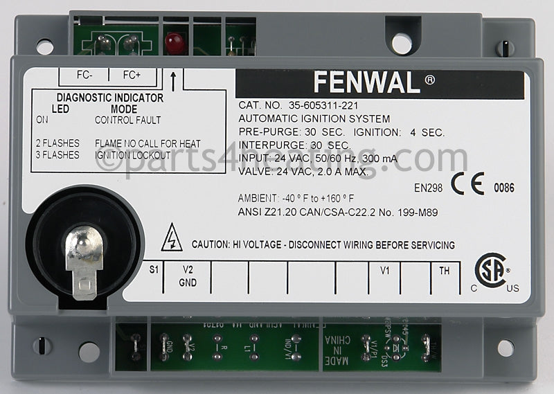 Fenwal Controls Inc. Ignition Control Board - Part Number: 35-605311-221