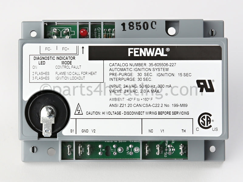 Fenwal Controls Inc. Ignition Control Module - Part Number: 35-605506-227