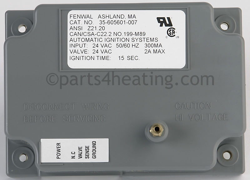 Fenwal Controls Inc. Ignition Control 24 Vac Direct Spark Csa - Part Number: 35-605601-007