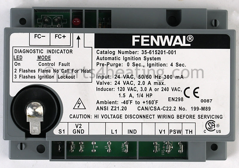 Fenwal Controls Inc. Ignition Control Board - Part Number: 35-615201-001