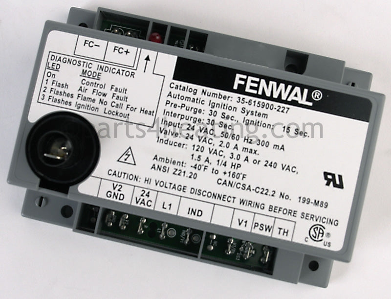 Fenwal Controls Inc. Ignition Control 24 Vac W/Blower Relay Csa - Part Number: 35-615900-227