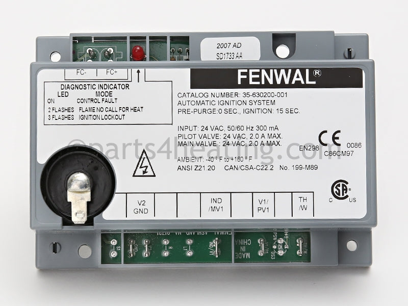 Fenwal Controls Inc. Ignition Control Board - Part Number: 35-630200-001