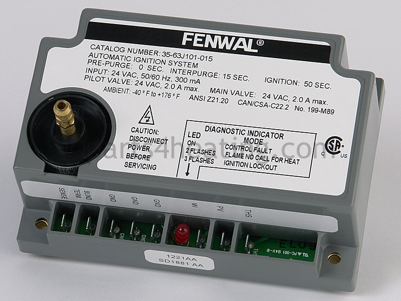 Fenwal Controls Inc. Ignition Control, Jc Rpl, Csa - Part Number: 35-63J101-015