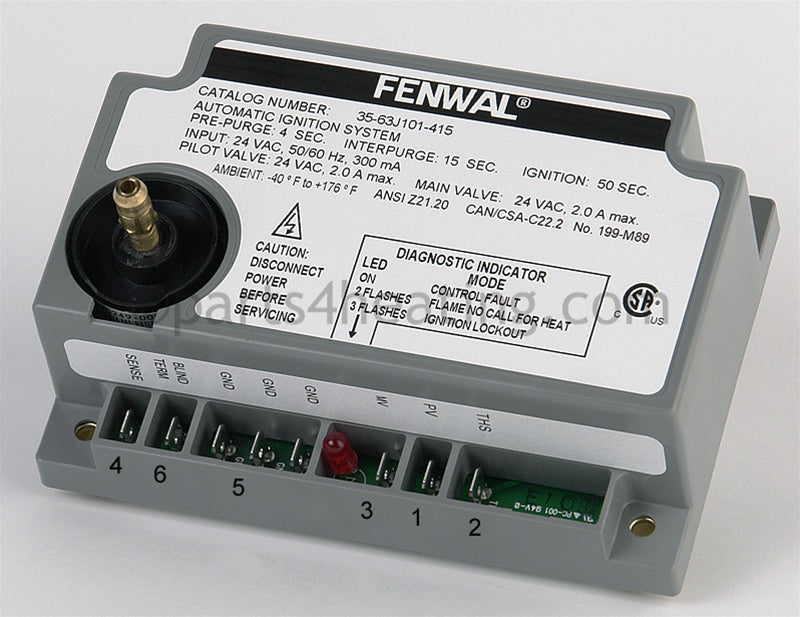 Fenwal Controls Inc. Ignition Control Jc Rpl, 24Vac Intermittent Pilot, Csa, Replacement For 35-63J900-415 - Part Number: 35-63J101-415