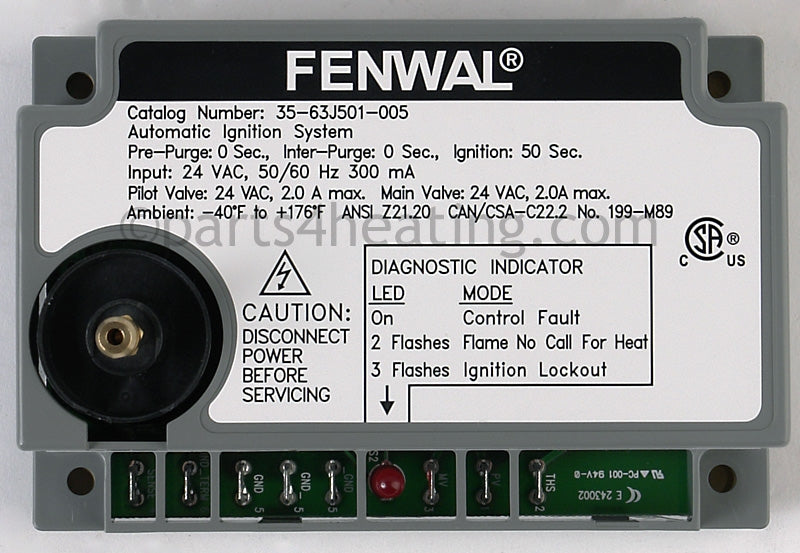 Fenwal Controls Inc. Ignition Control Board - Part Number: 35-63J501-005