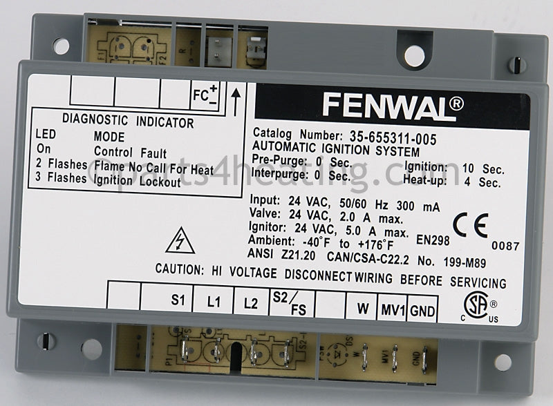 Fenwal Controls Inc. Ignition Control Board - Part Number: 35-655311-005