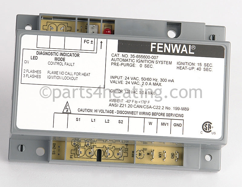 Fenwal Controls Inc. Ignition Control Module - Part Number: 35-655600-007