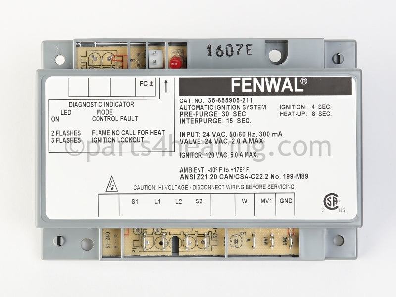 Fenwal Controls Inc. Ignition Control Module - Part Number: 35-655905-211