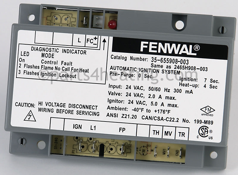 Fenwal Controls Inc. Ignition Control Board - Part Number: 35-655908-003