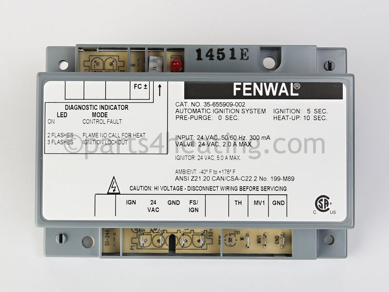 Fenwal Controls Inc. Ignition Control Module - Part Number: 35-655909-002