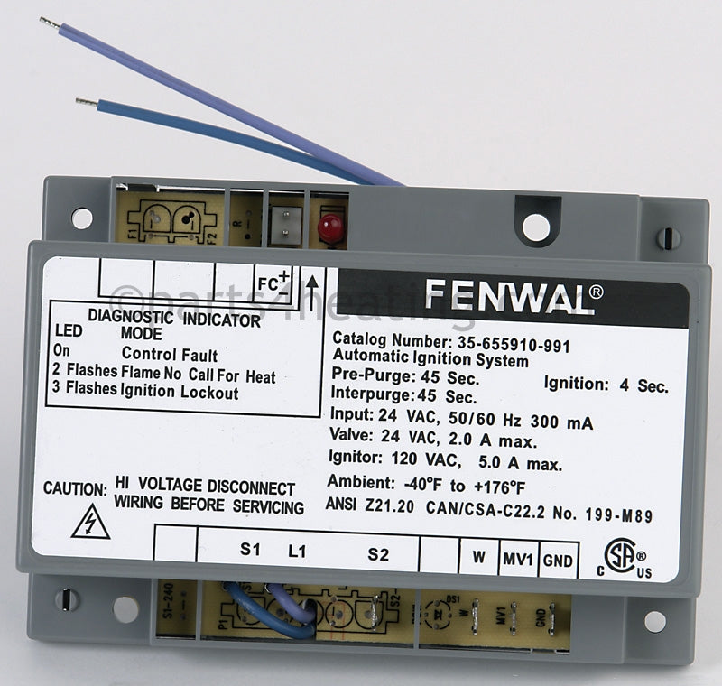 Fenwal Controls Inc. Ignition Control Board - Part Number: 35-655910-991