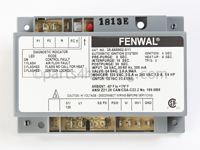 Fenwal Controls Inc. Ignition Control Module - Part Number: 35-665902-011