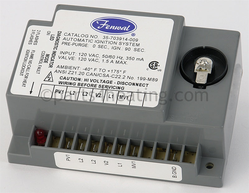 Fenwal Controls Inc. 120 Vac Microprocessor Based, Direct Spk Ignition Control - Part Number: 35-703914-009