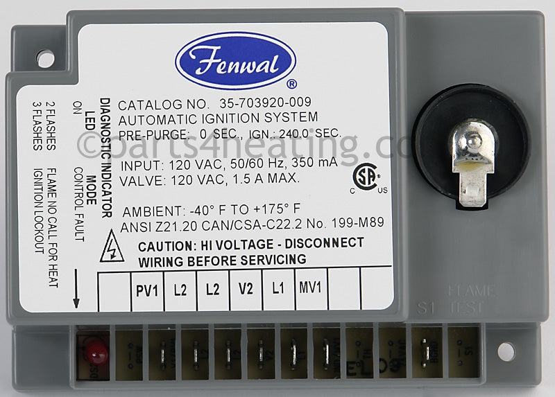 Fenwal Controls Inc. Ignition Control Board - Part Number: 35-703920-009