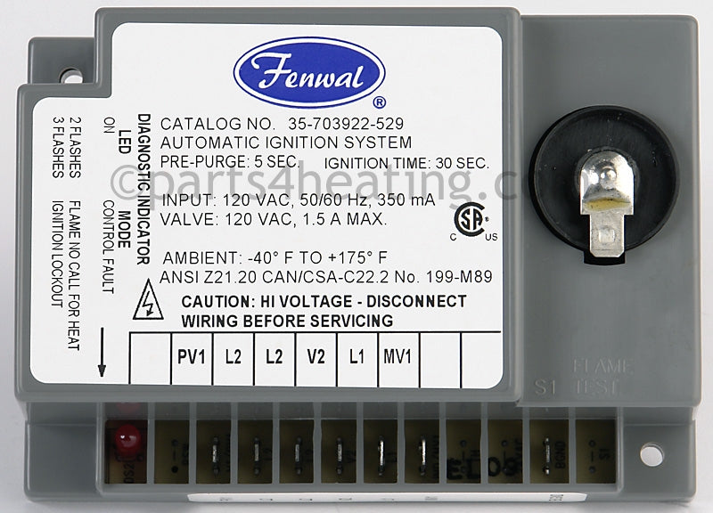 Fenwal Controls Inc. Ignition Control Board - Part Number: 35-703922-529