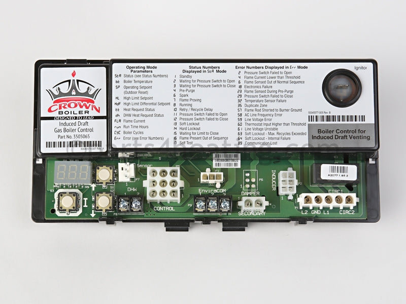 Crown , Honeywell S9361A2077 &lt;Span Style=&#39;Color: Green; Font-Weight:Bold&#39;&gt; Intergrated Control Board For - Part Number: 3505065