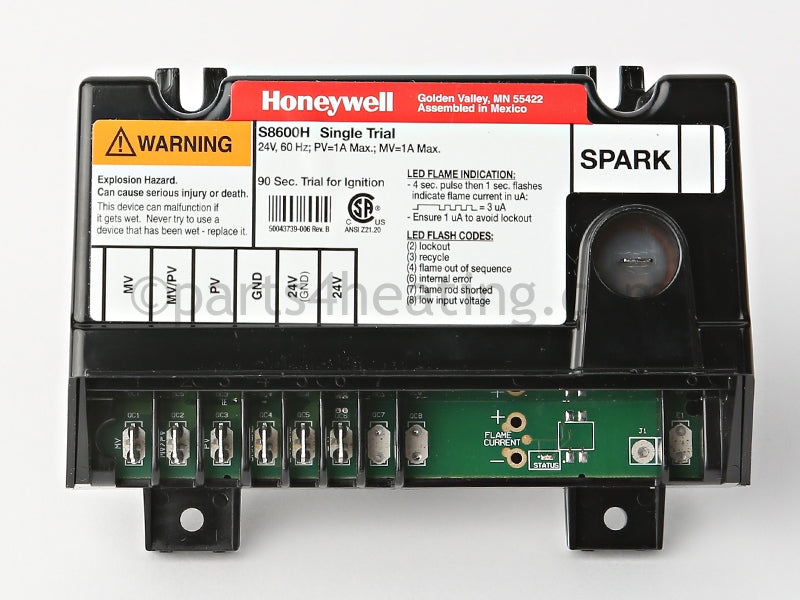 Slant/Fin Ignition Control, Honeywell No. S8600H-3002, Propane - Part Number 412808000