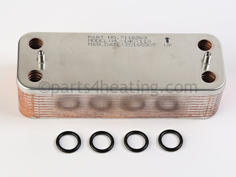 Utica Dhw Plate Heat Exchanger - Part Number: 550003153