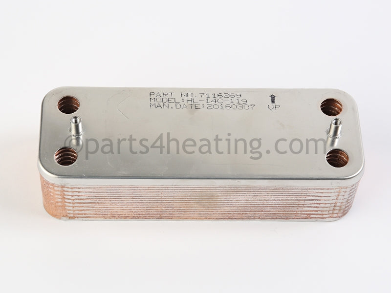 Utica Dhw Plate Heat Exchanger - Part Number: 550003153