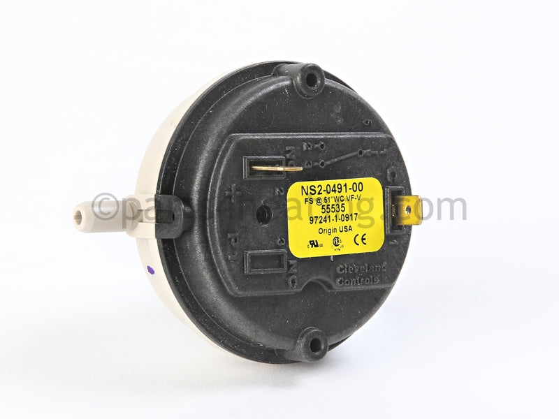 Smith Pressure Switch Set @ -.51 W.C. - Part Number 55535