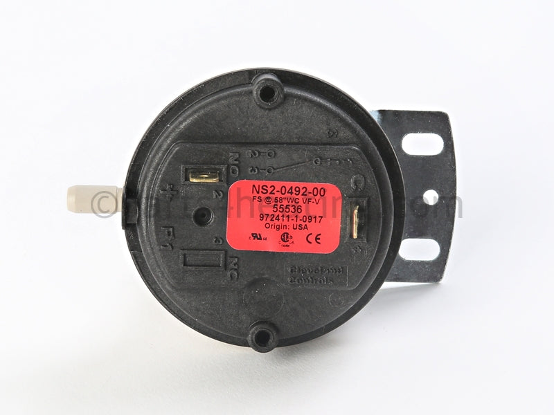 Smith Pressure Switch Set @ -.58 W.C. - Part Number: 55536