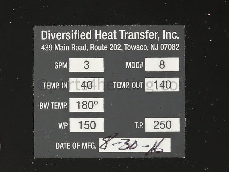 Smith Tankless Heater, Water (3.5 GPM) - Part Number 70009