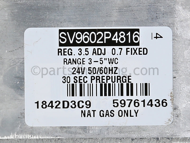 Burnham Nat. Smartvalve 202-210 1 In. Burners Sv9501P2004 Or Sv9602P4816 - Part Number: 81660278