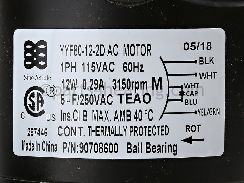 Roberts Gordon Motor And Blower Assy - Part Number: 907086-00
