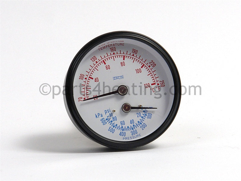 Laars Heating Systems Temperature Pressure Gauge, Q/J Boiler - Part Number: A0000101