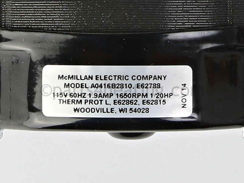 Mcmillan , E62788  &lt;Span Style=&#39;Color: Green; Font-Weight:Bold&#39;&gt; Fan Motor&lt;/Span&gt; - Part Number: A0416B2810