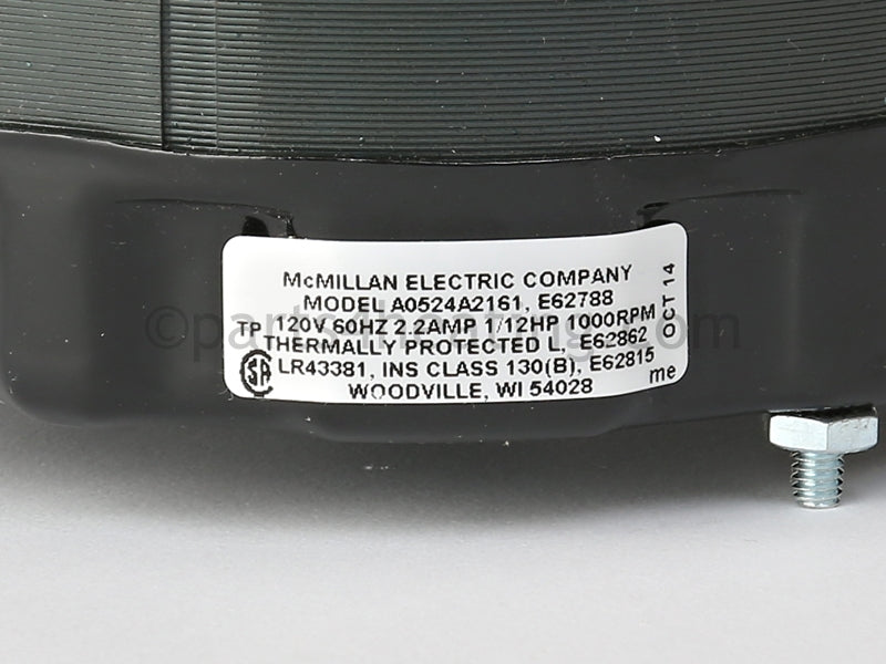 McMillan E62788 Fan Motor - Part Number A0524A2161