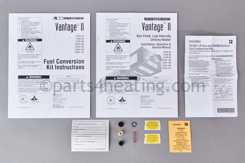 Roberts Gordon Cth2-150 Ng To Lp Conversion Kit - Part Number: CTH2150NP