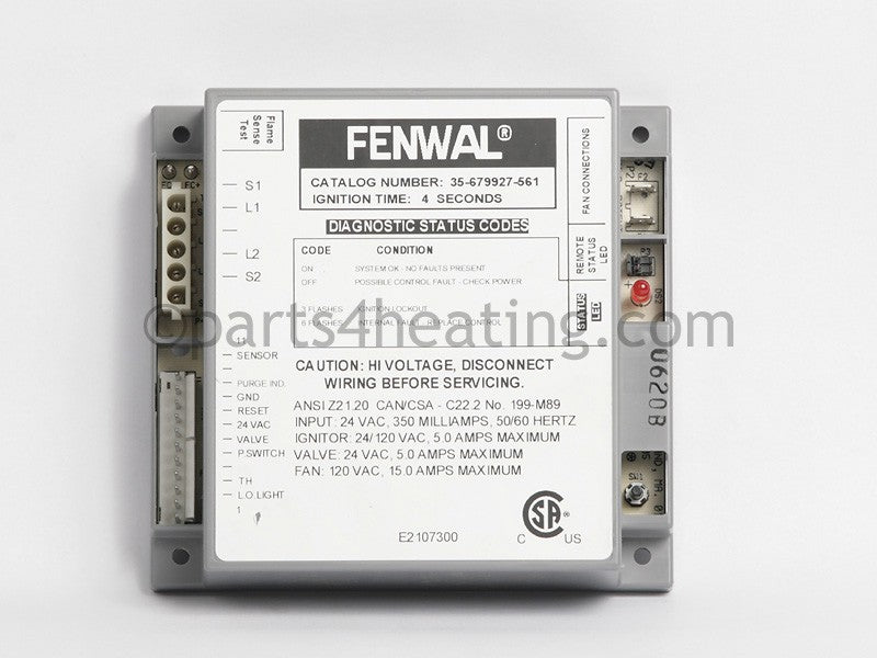 Laars Heating Systems Mt2H 0500 Mt2H 0750 Mt2H 1000 Mt2H 1250 Mt2H 1500 Automatic Electronic Ignition Control, Single Try, Propane Gas Or Csd-1 - Part Number E2107300