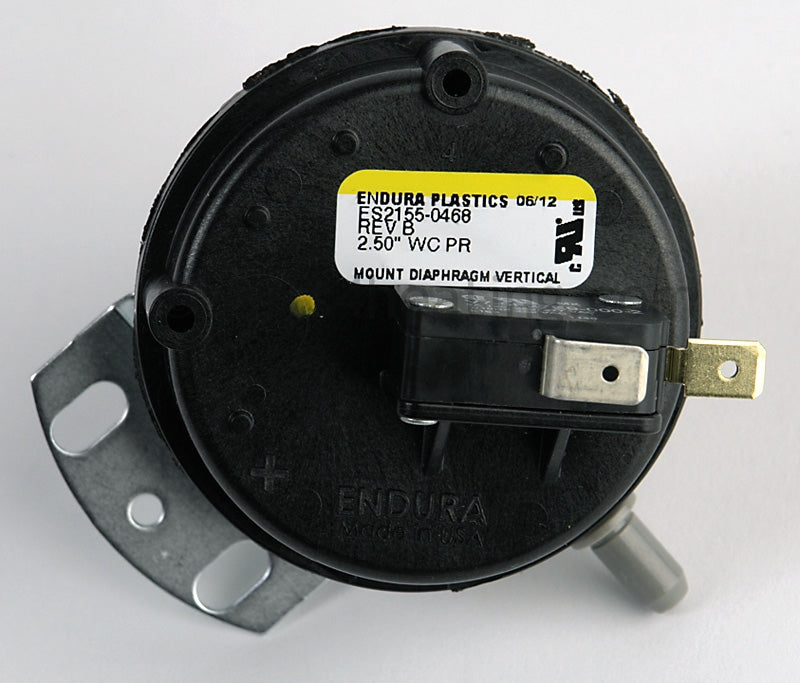 Endura Plastics Pressure Switch, 2.50 In. Wc Pr Mount Diaphram Vertical - Part Number: ES21550468