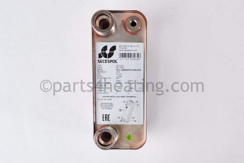 Lochinvar Brazed Plate Heat Exchanger - Part Number: HEX20063