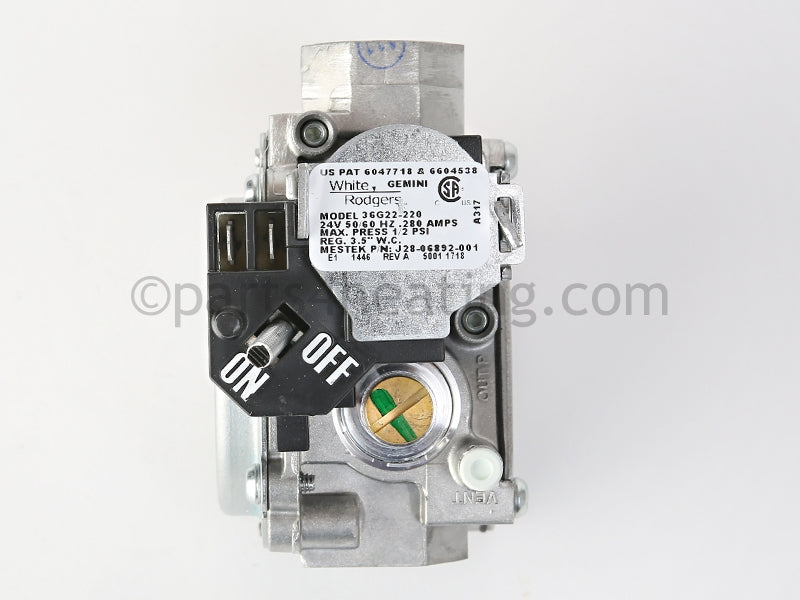 Sterling White Rogers 36G22-220 11J28R06892001 BTU/TF 100-250 BRT/GG 30-120 Gas Valve Nat Gas - Part Number J28R06892-001